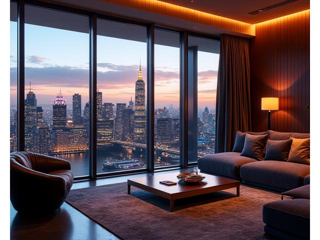 Luxurious penthouse with panoramic London skyline views